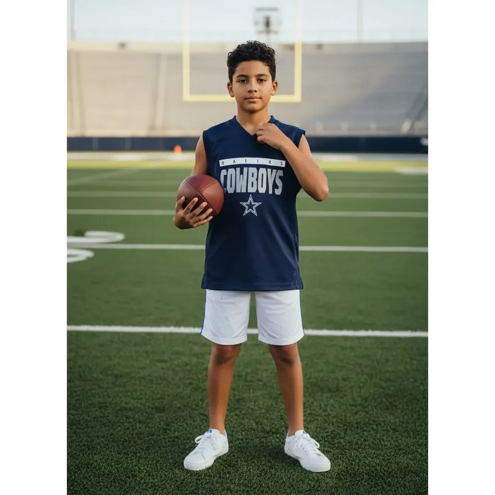 NFL Youth Dallas Cowboys Dak Prescott #4 Sleeveless Jersey Tank Top Size M 10/12